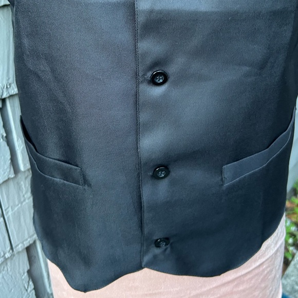 Men’s Toptie black lightweightight vest wedding prom holiday formal Small - Picture 9 of 13